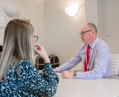 A patient consulting their doctor