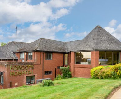 The outside of buildings at The New Foscote Hospital